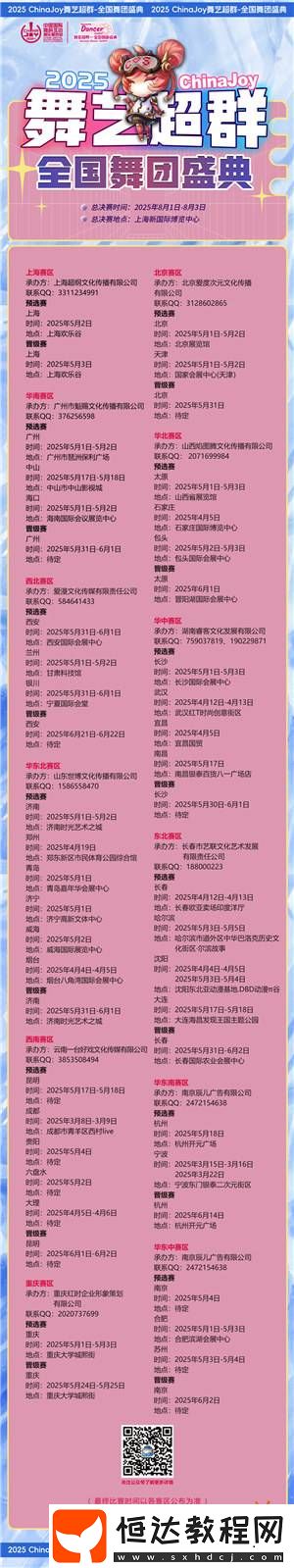 2025ChinaJoy舞藝超群—全國舞團(tuán)盛典熱血開戰(zhàn)！各賽區(qū)時(shí)間公布