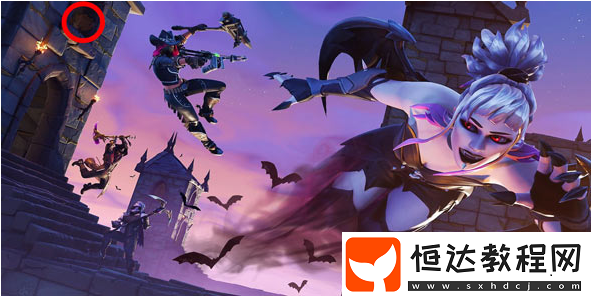 堡壘之夜第六賽季第五周隱藏星星任務攻略：幽靈山右上方的城堡窗口位置詳解